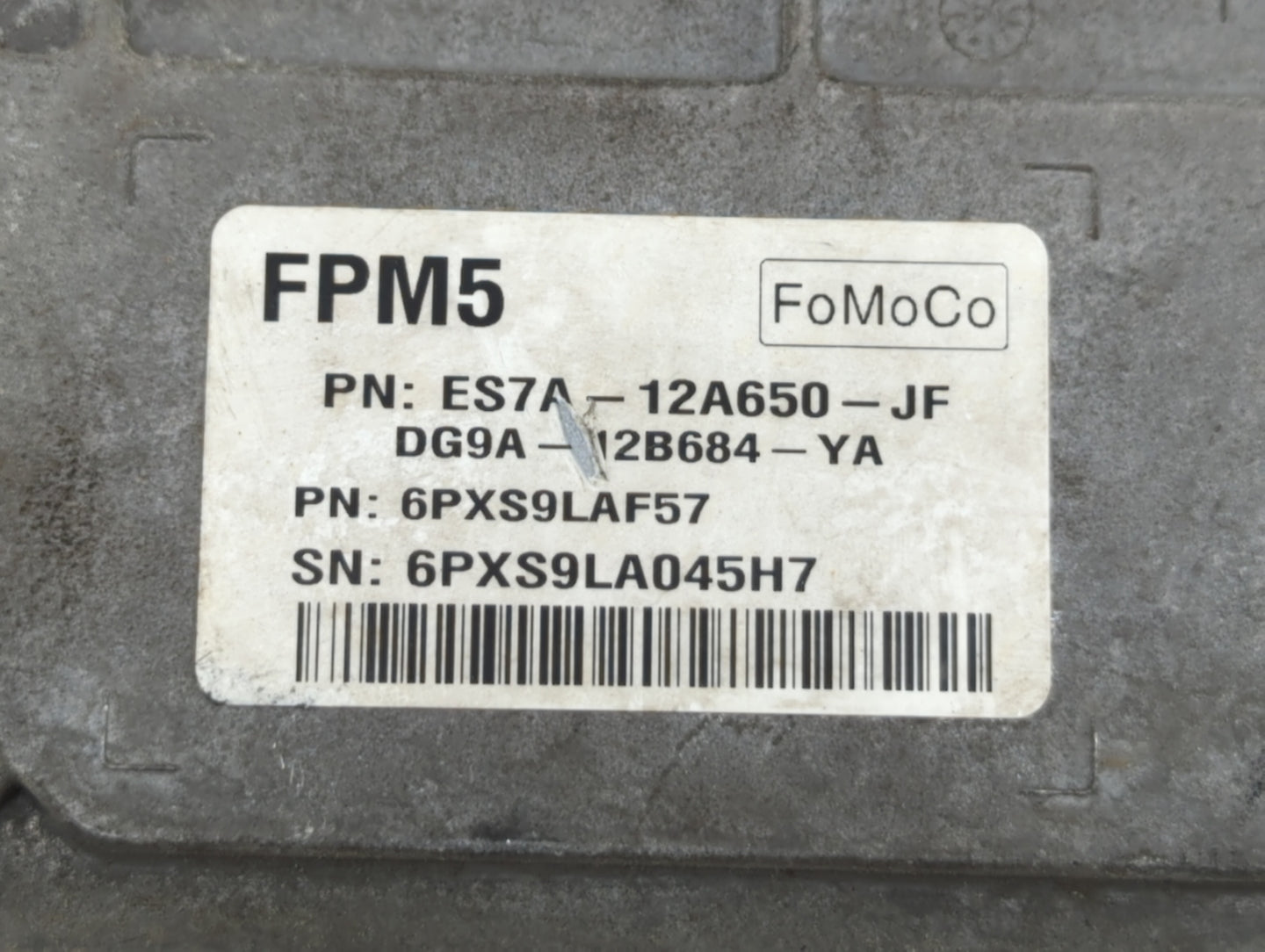 2014-2016 Ford Fusion PCM Engine Control Computer ECU ECM PCU OEM P/N:ES7A-12A650-JF ES7A-12A650-GE Fits Fits 2014 2015 2016
