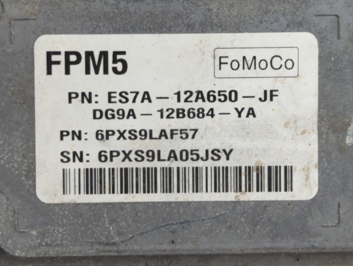 2014-2016 Ford Fusion PCM Engine Control Computer ECU ECM PCU OEM P/N:ES7A-12A650-JF ES7A-12A650-GE Fits Fits 2014 2015 2016