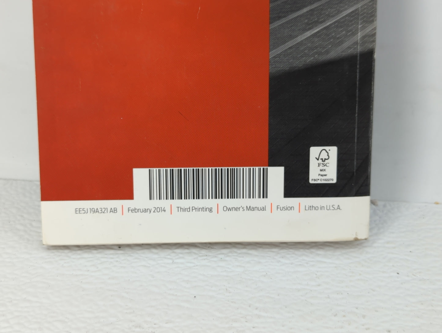 2014 Ford Fusion Owners Manual Book Guide OEM Used Auto Parts - Oemusedautoparts1.com