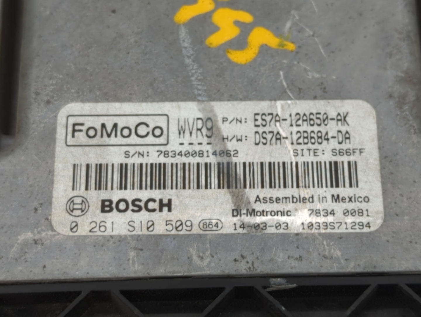 2014-2016 Ford Fusion PCM Engine Control Computer ECU ECM PCU OEM P/N:ES7A-12A650-DAC ES7A-12A650-CK Fits Fits 2014 2015 201