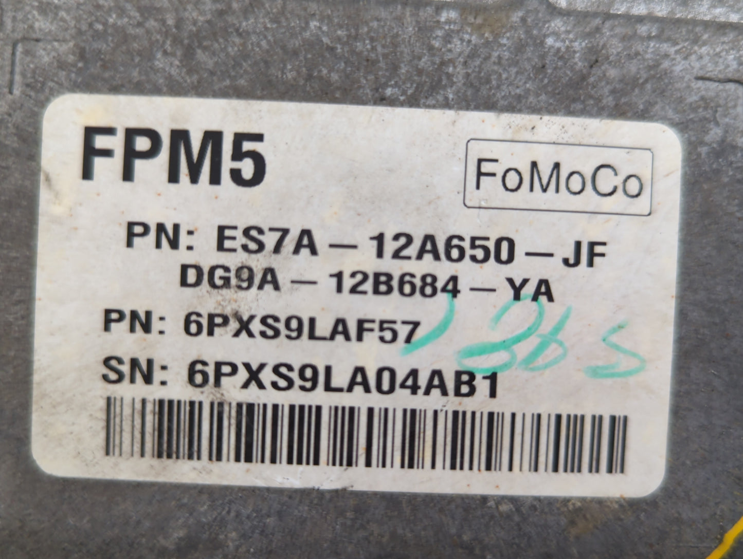 2014-2016 Ford Fusion PCM Engine Control Computer ECU ECM PCU OEM P/N:ES7A-12A650-JF ES7A-12A650-GF Fits Fits 2014 2015 2016