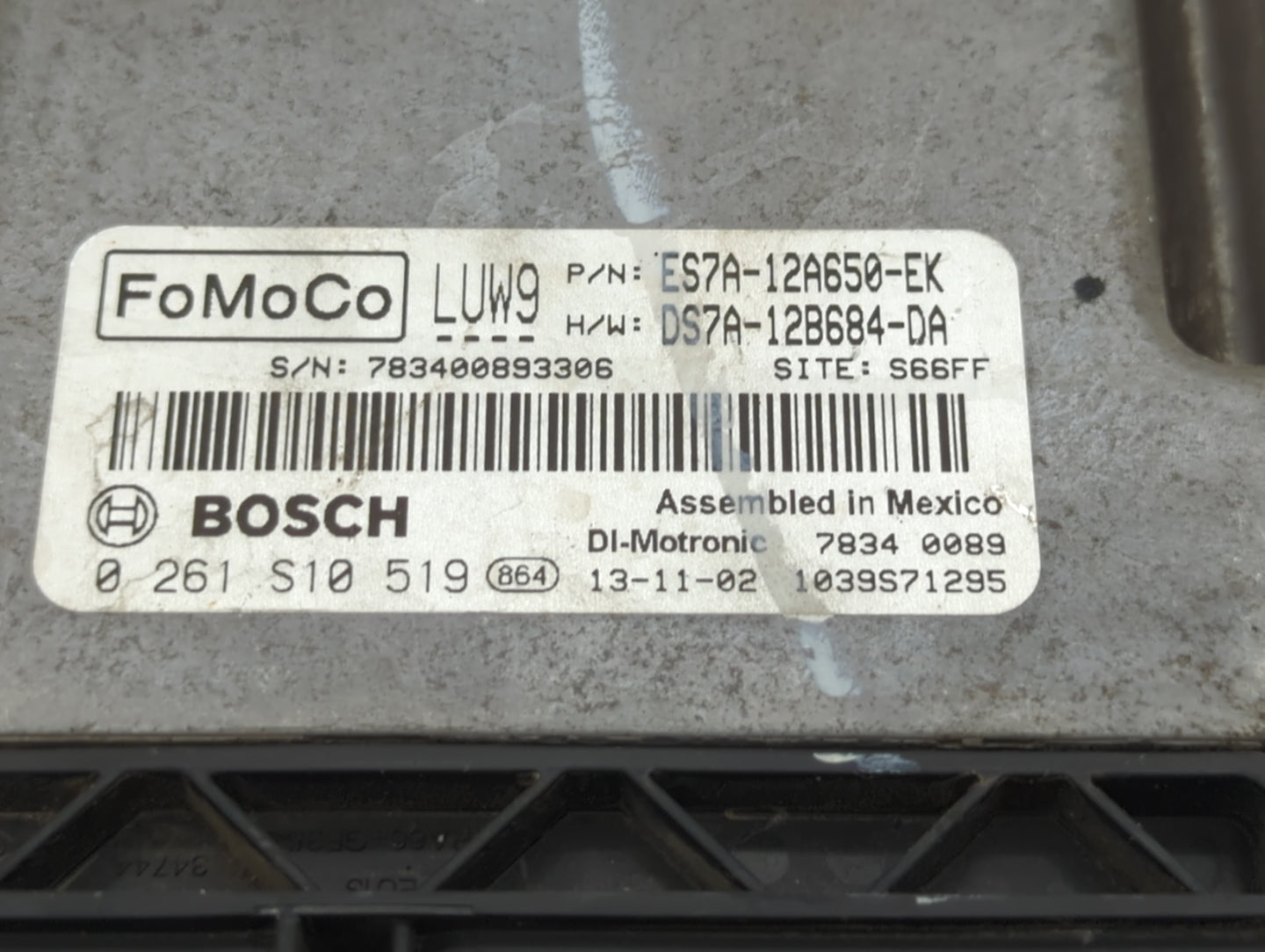 2014-2016 Ford Fusion PCM Engine Control Computer ECU ECM PCU OEM P/N:DS7A-12B684-DA ES7A-12A650-EK Fits Fits 2014 2015 2016