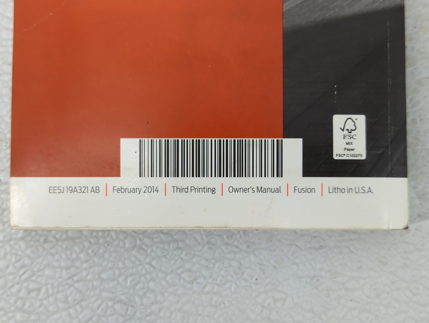 2014 Ford Fusion Owners Manual Book Guide OEM Used Auto Parts - Oemusedautoparts1.com