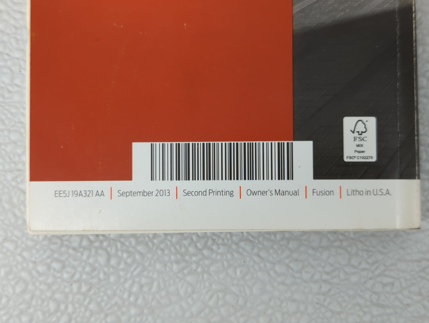 2014 Ford Fusion Owners Manual Book Guide OEM Used Auto Parts - Oemusedautoparts1.com