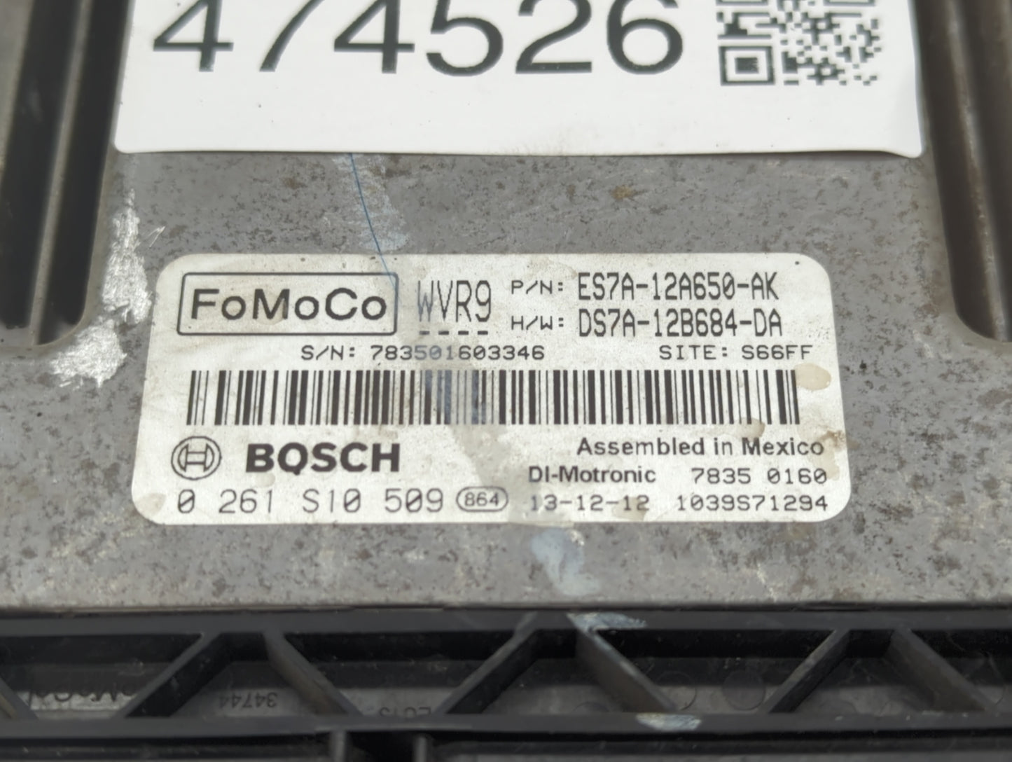 2014-2016 Ford Fusion PCM Engine Control Computer ECU ECM PCU OEM P/N:DS7A-12B684-DA ES7A-12A650-AK Fits Fits 2014 2015 2016