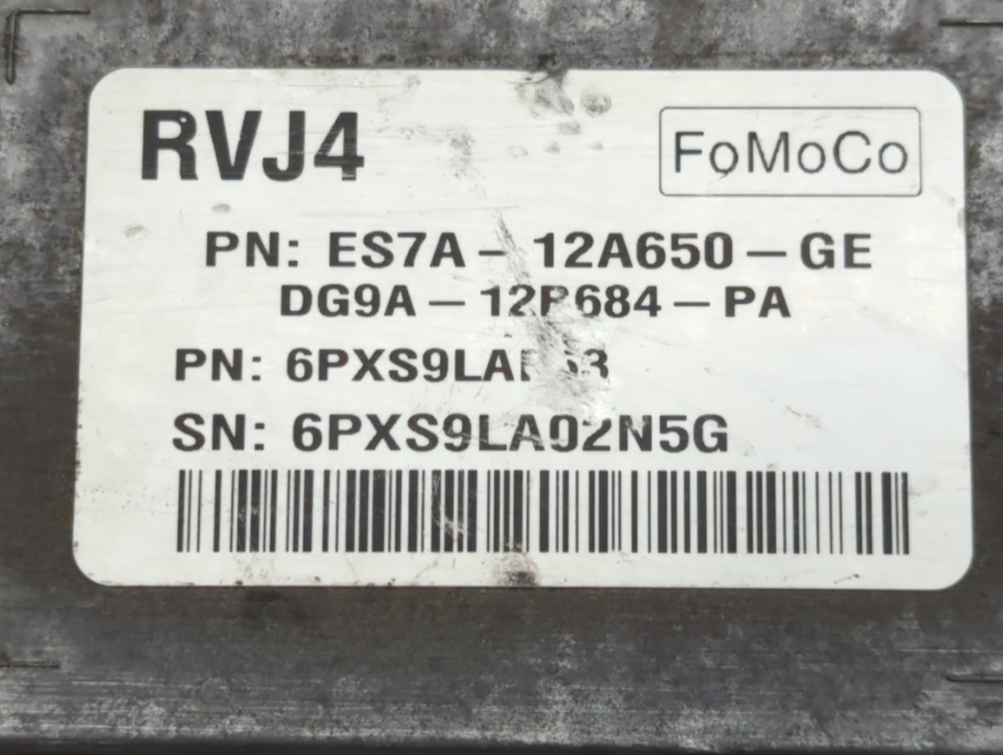 2014-2016 Ford Fusion PCM Engine Control Computer ECU ECM PCU OEM P/N:ES7A-12A650-JF ES7A-12A650-GF Fits Fits 2014 2015 2016