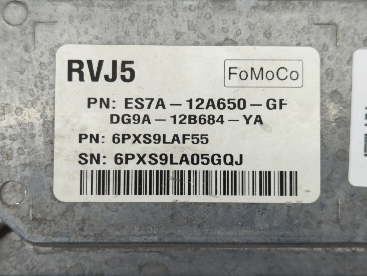2014-2016 Ford Fusion PCM Engine Control Computer ECU ECM PCU OEM P/N:ES7A-12A650-JF ES7A-12A650-GF Fits Fits 2014 2015 2016