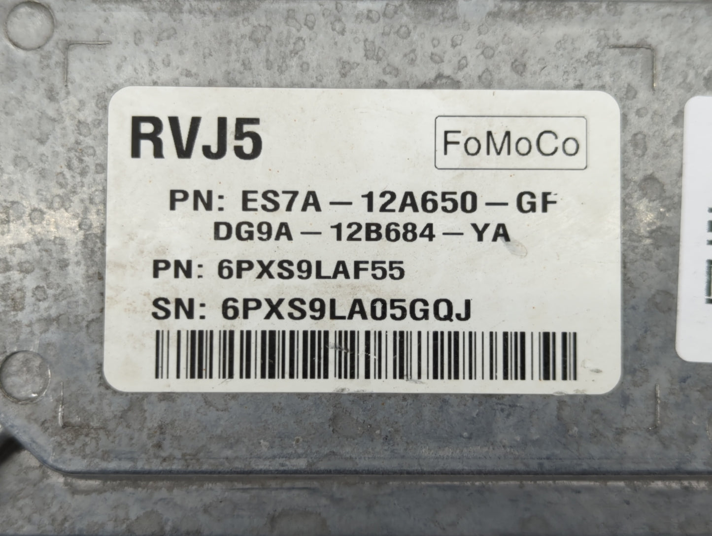 2014-2016 Ford Fusion PCM Engine Control Computer ECU ECM PCU OEM P/N:ES7A-12A650-JF ES7A-12A650-GF Fits Fits 2014 2015 2016