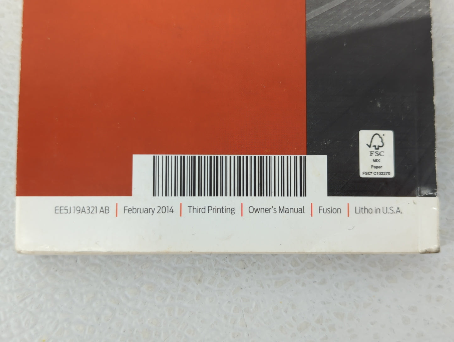 2014 Ford Fusion Owners Manual Book Guide OEM Used Auto Parts - Oemusedautoparts1.com