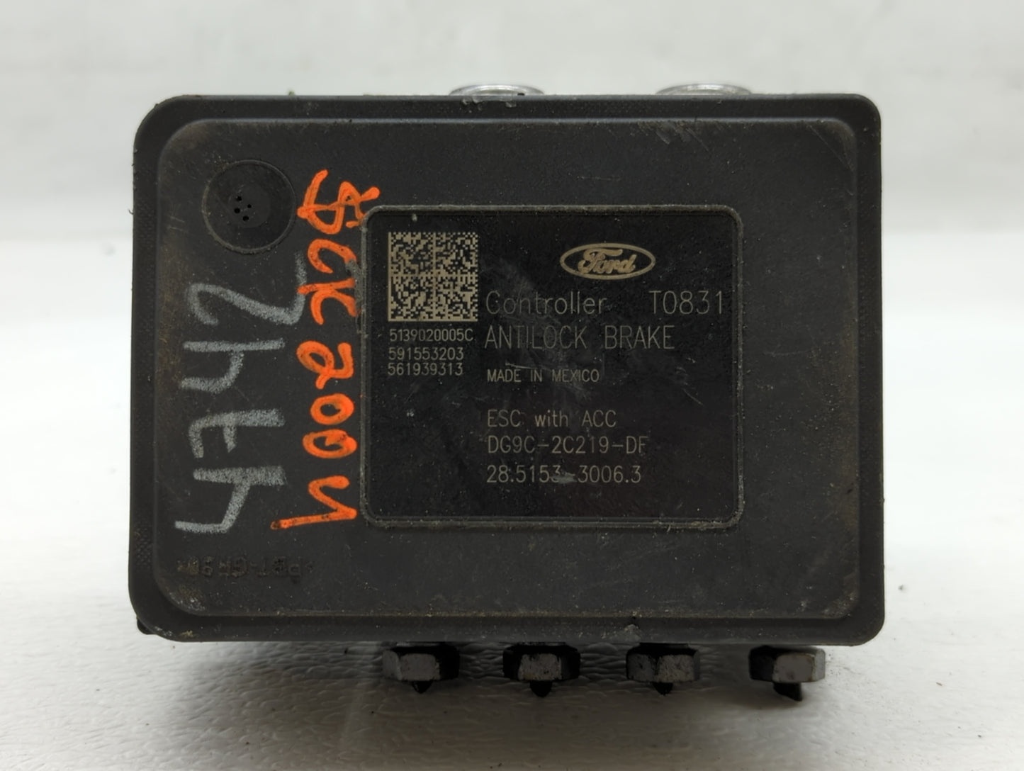 2014-2016 Ford Fusion ABS Pump Control Module Replacement P/N:DG9C-2C405-DF EG9C-2C405-AC Fits Fits 2014 2015 2016 OEM Used 