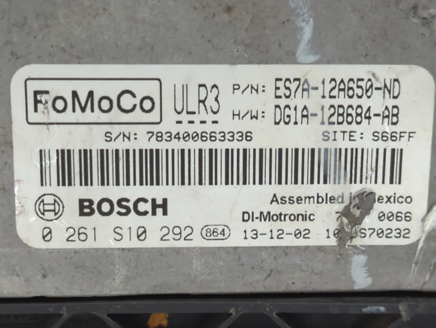2014 Ford Fusion PCM Engine Control Computer ECU ECM PCU OEM P/N:DG1A-12B684-AB ES7A-12A650-ND, HJ7A-12A650-APA Fits OEM Use