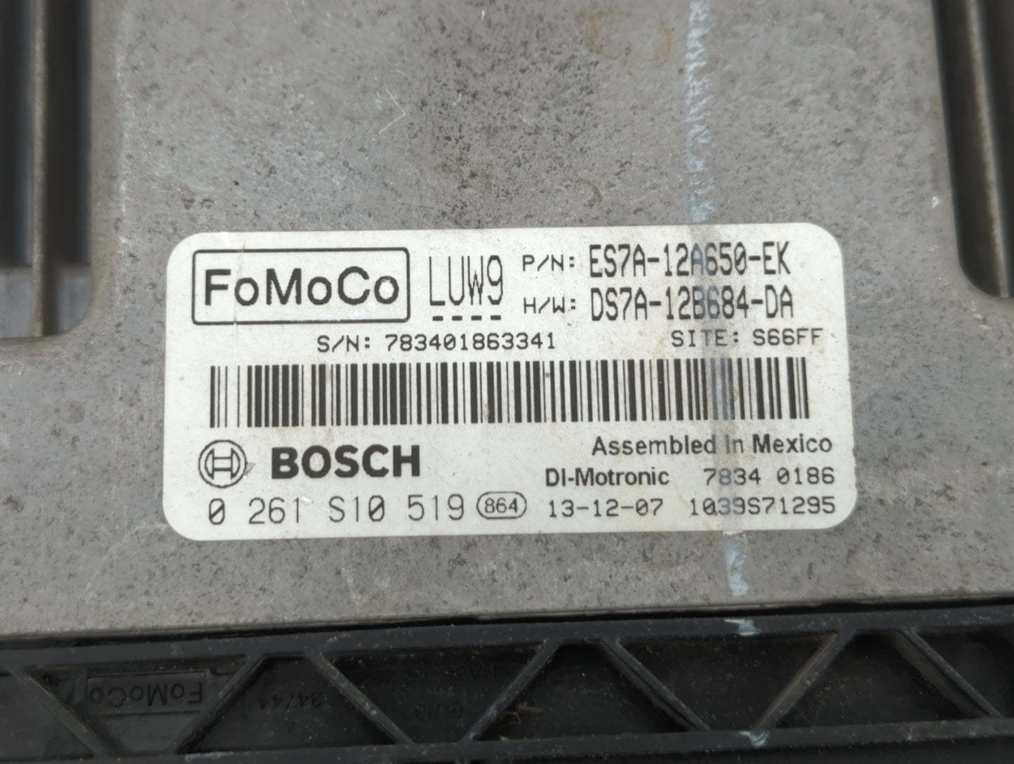2014-2016 Ford Fusion PCM Engine Control Computer ECU ECM PCU OEM P/N:ES7A-12A650-EK Fits Fits 2014 2015 2016 OEM Used Auto 