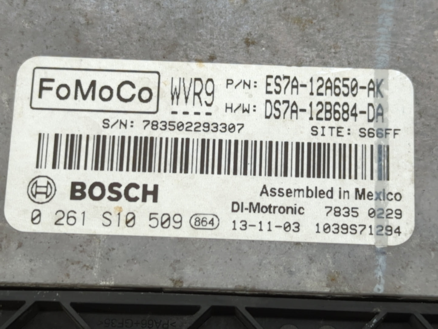 2014-2016 Ford Fusion PCM Engine Control Computer ECU ECM PCU OEM P/N:ES7A-12A650-AK ES7A-12A650-AL Fits Fits 2014 2015 2016
