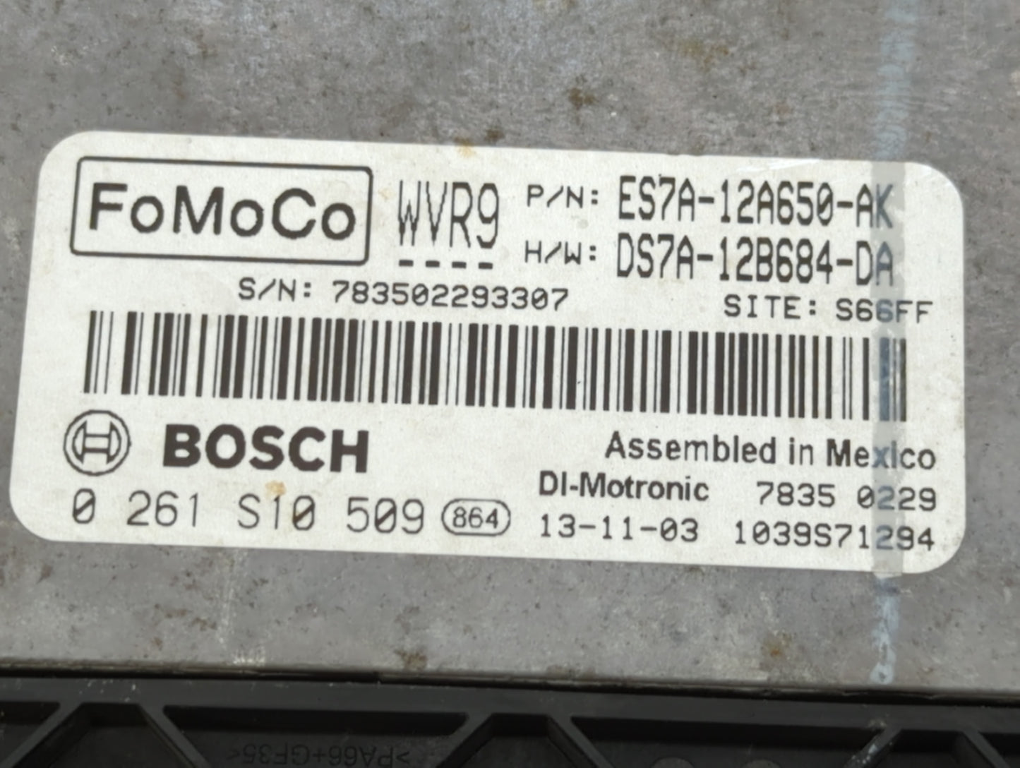 2014-2016 Ford Fusion PCM Engine Control Computer ECU ECM PCU OEM P/N:ES7A-12A650-AK ES7A-12A650-AL Fits Fits 2014 2015 2016
