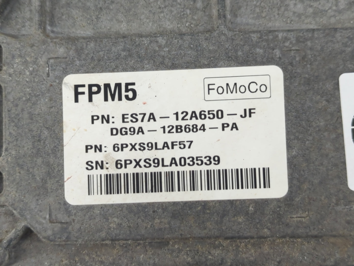 2014-2016 Ford Fusion PCM Engine Control Computer ECU ECM PCU OEM P/N:ES7A-12A650-JF Fits Fits 2014 2015 2016 OEM Used Auto 