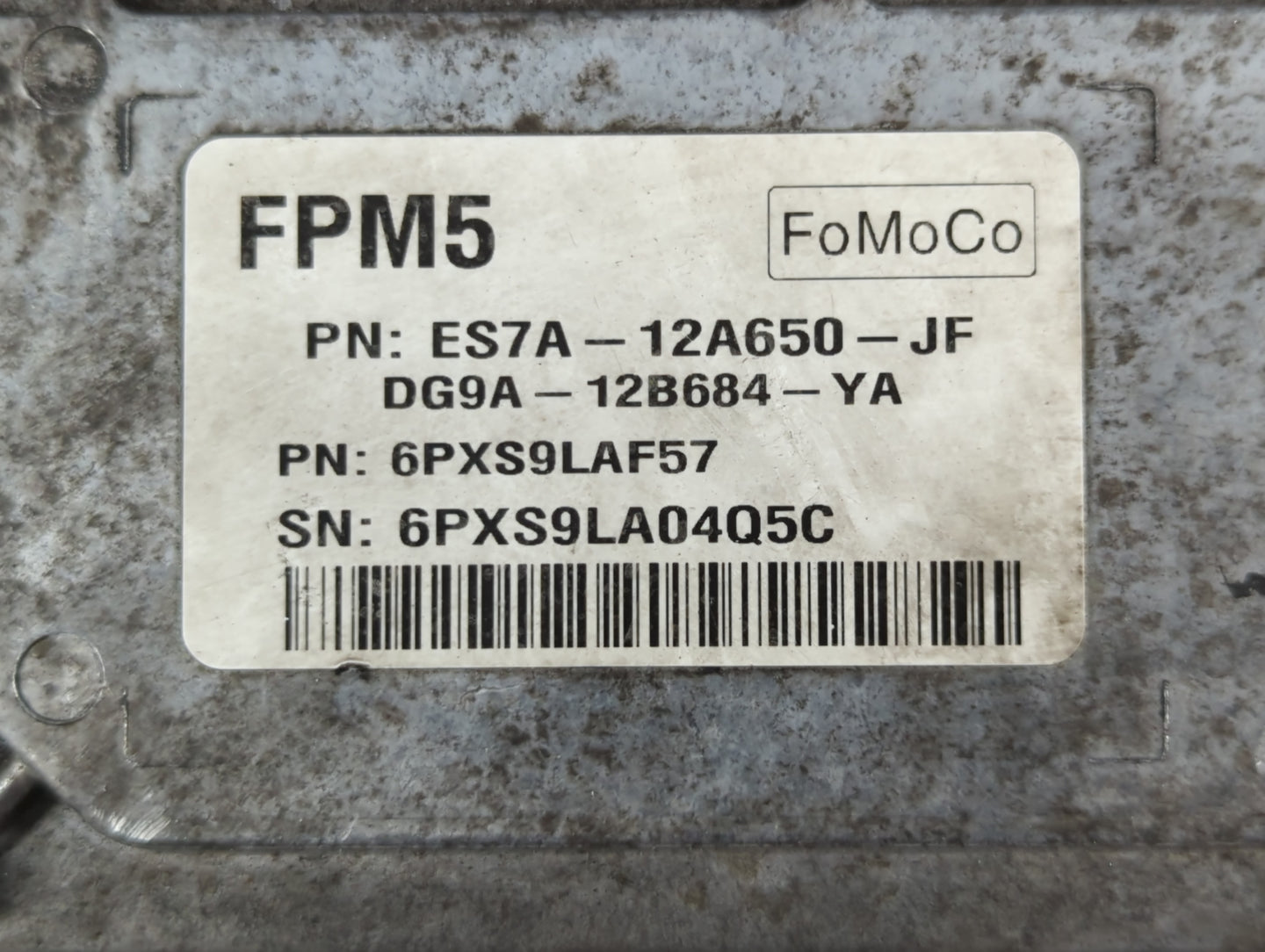 2014-2016 Ford Fusion PCM Engine Control Computer ECU ECM PCU OEM P/N:ES7A-12A650-JF Fits Fits 2014 2015 2016 OEM Used Auto 