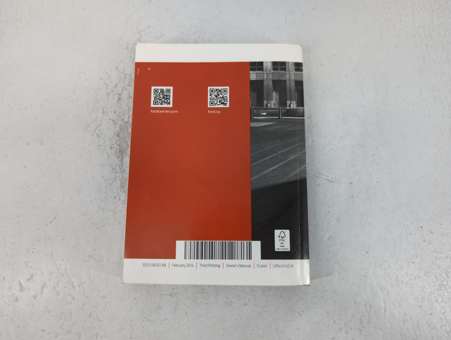 2014 Ford Fusion Owners Manual Book Guide P/N:EE5J 19A321 AB OEM Used Auto Parts - Oemusedautoparts1.com