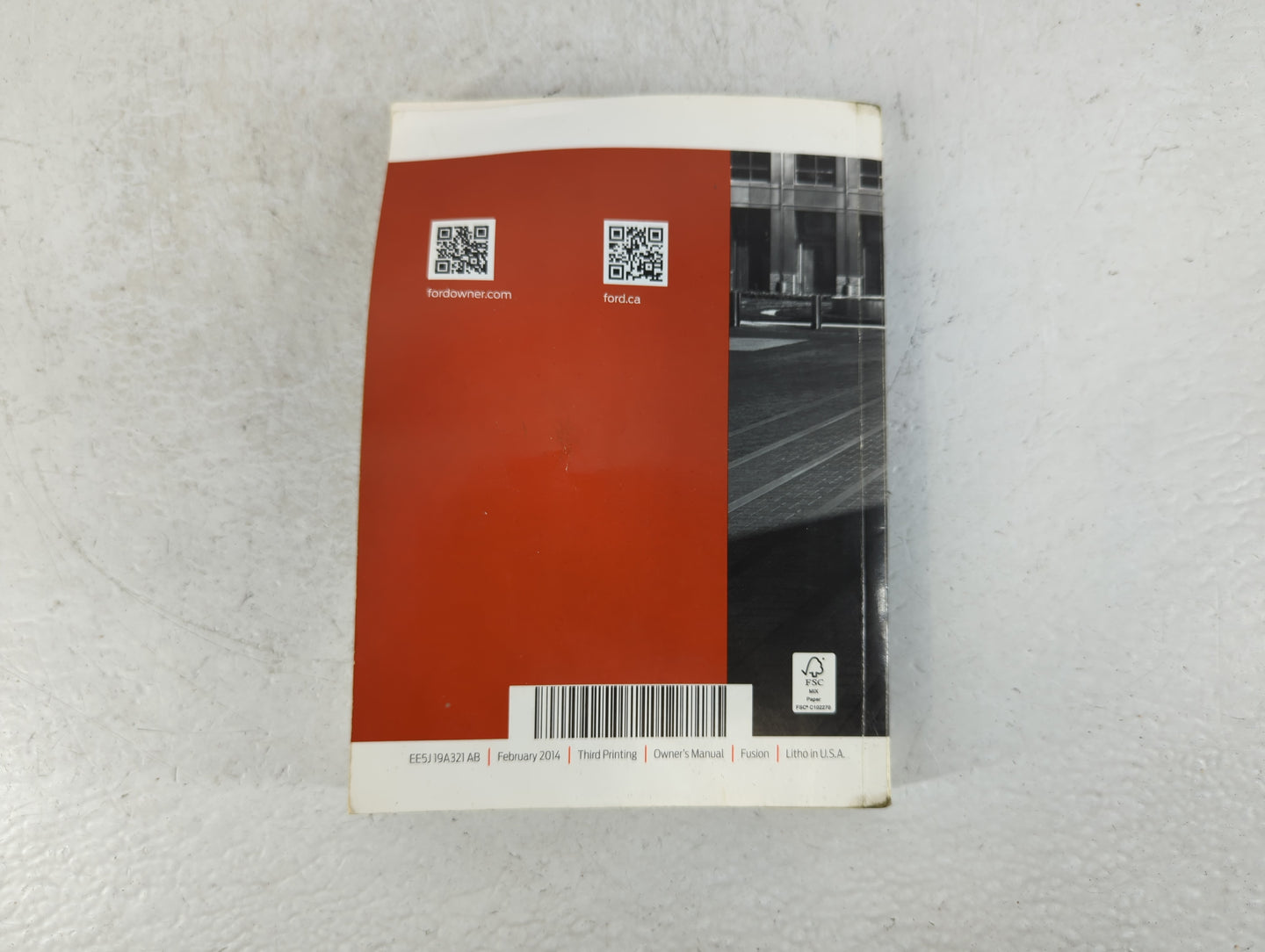 2014 Ford Fusion Owners Manual Book Guide P/N:EE5J 19A321 AB OEM Used Auto Parts - Oemusedautoparts1.com
