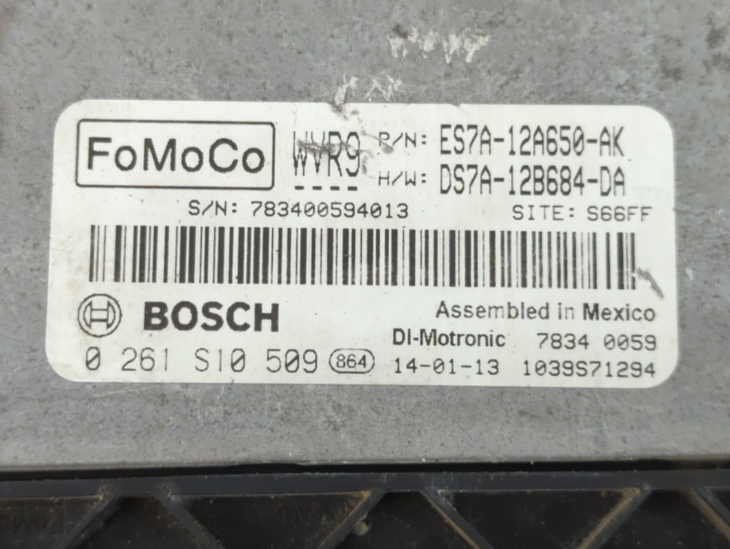 2014-2016 Ford Fusion PCM Engine Control Computer ECU ECM PCU OEM P/N:DS7A-12B684-DA ES7A-12A650-AK Fits Fits 2014 2015 2016
