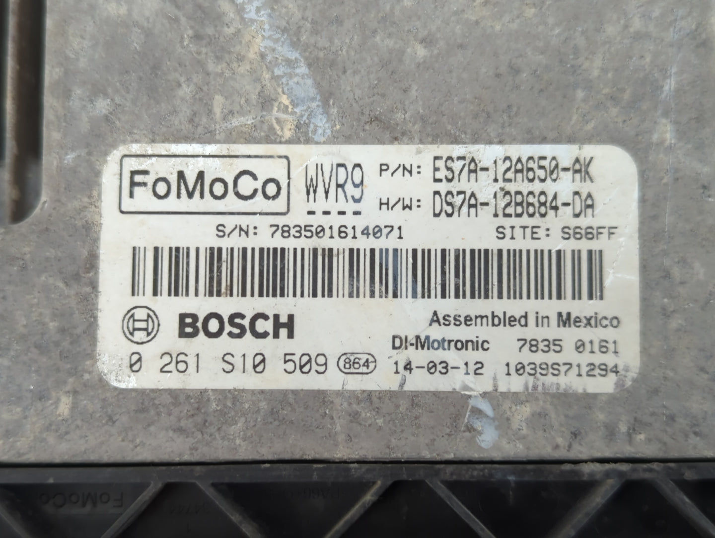 2014-2016 Ford Fusion PCM Engine Control Computer ECU ECM PCU OEM P/N:DS7A-12B684-DA ES7A-12A650-AK Fits Fits 2014 2015 2016