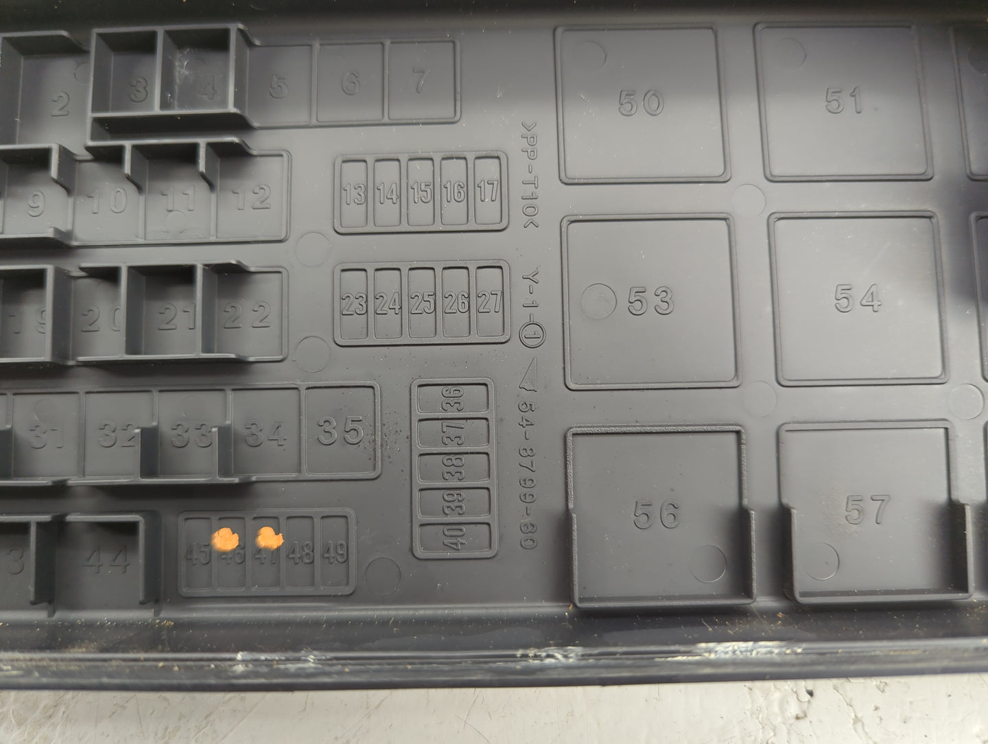 2012-2014 Ford Mustang Fusebox Fuse Box Panel Relay Module P/N:54-8799-30 Fits Fits 2012 2013 2014 OEM Used Auto Parts - Oem