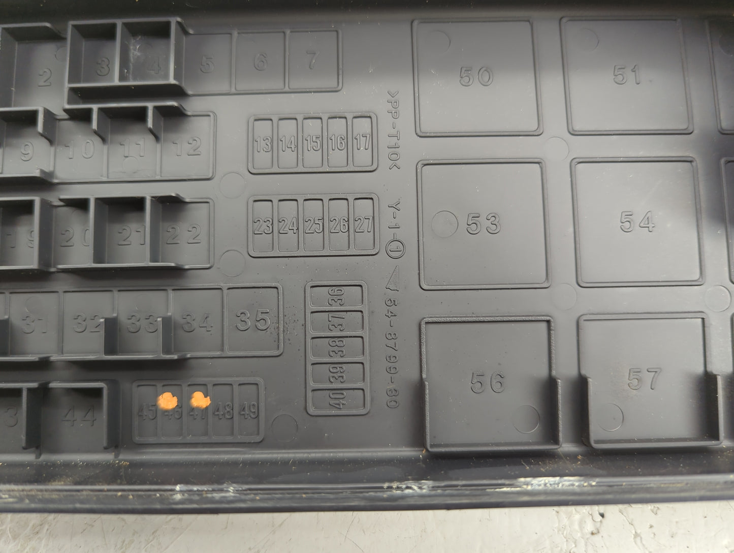 2012-2014 Ford Mustang Fusebox Fuse Box Panel Relay Module P/N:54-8799-30 Fits Fits 2012 2013 2014 OEM Used Auto Parts - Oem