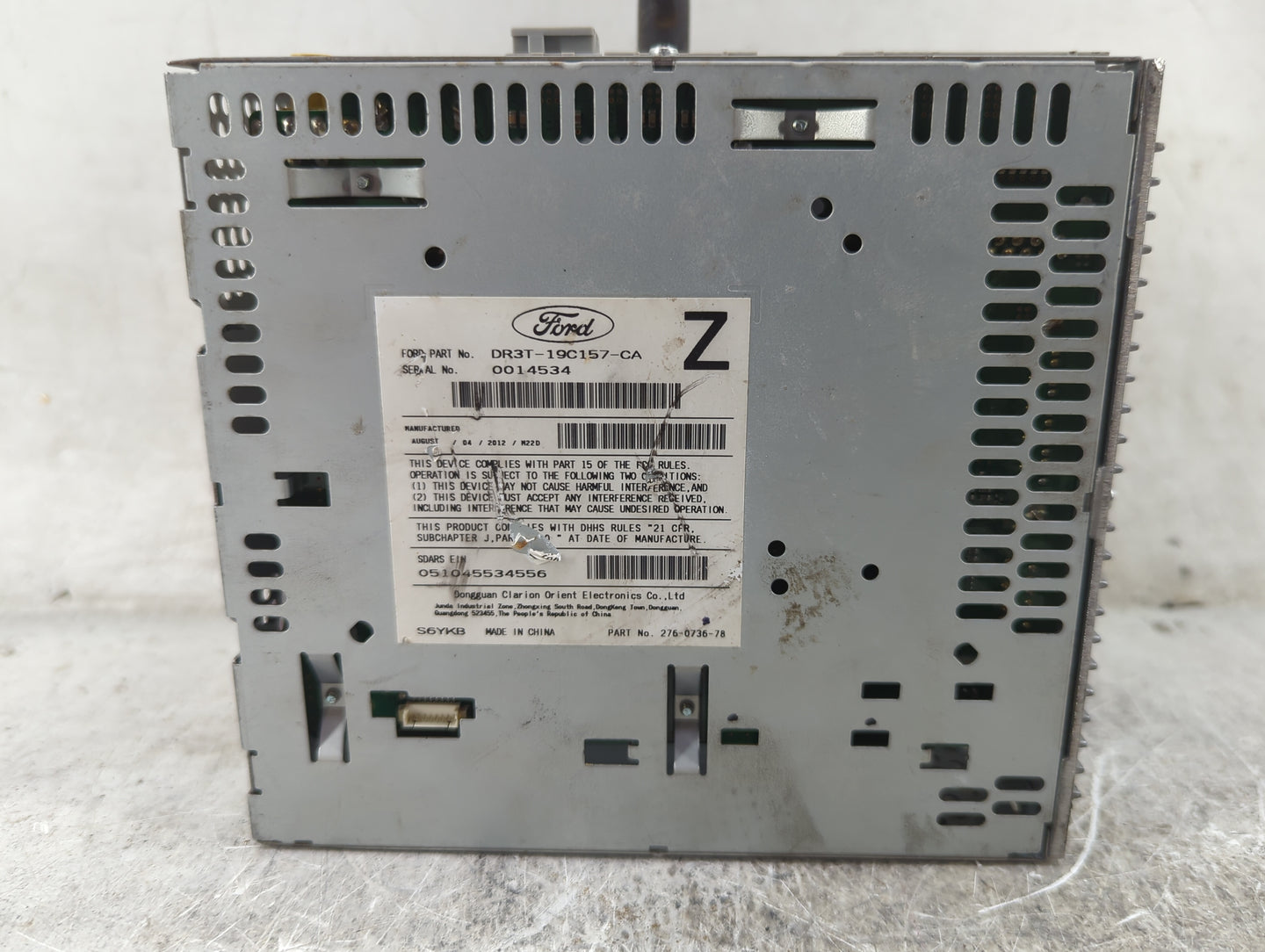 2013-2014 Ford Mustang Radio AM FM Cd Player Receiver Replacement P/N:PU-3542A-A DR3T-19C157-CA, DR3T-19C10 Fits Fits 2013 2