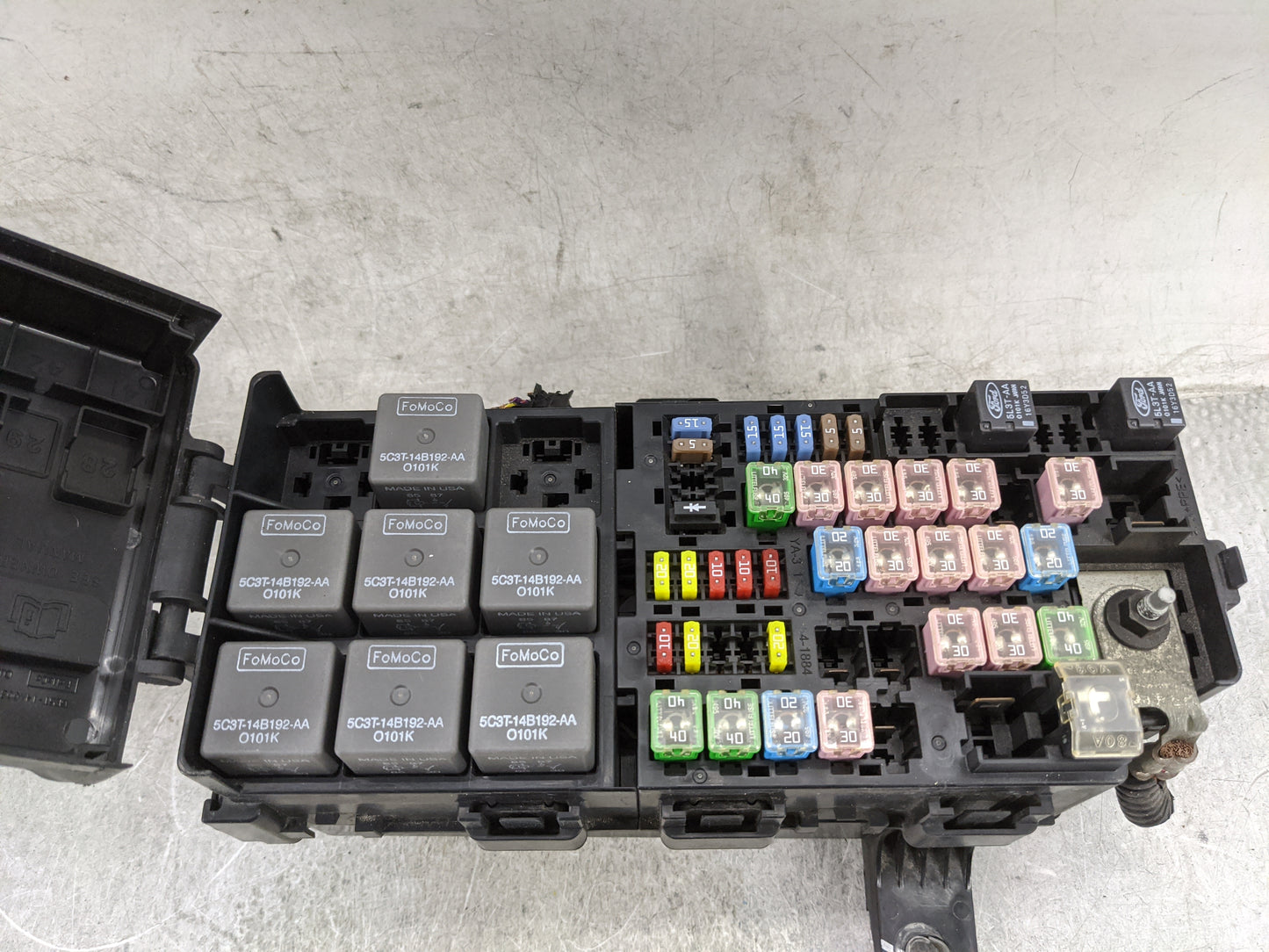 2012-2014 Ford Mustang Fusebox Fuse Box Panel Relay Module P/N:AR3T-14A003-AB AR3T-14A003-AB CUH60 Fits Fits 2012 2013 2014 