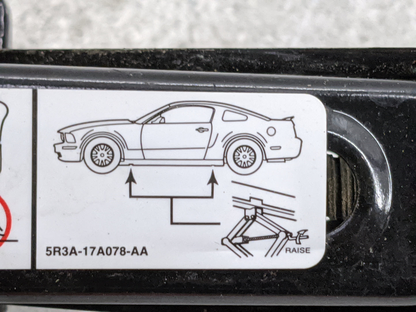 2014 Ford Mustang Spare Scissor Car Jack Black - Oemusedautoparts1.com
