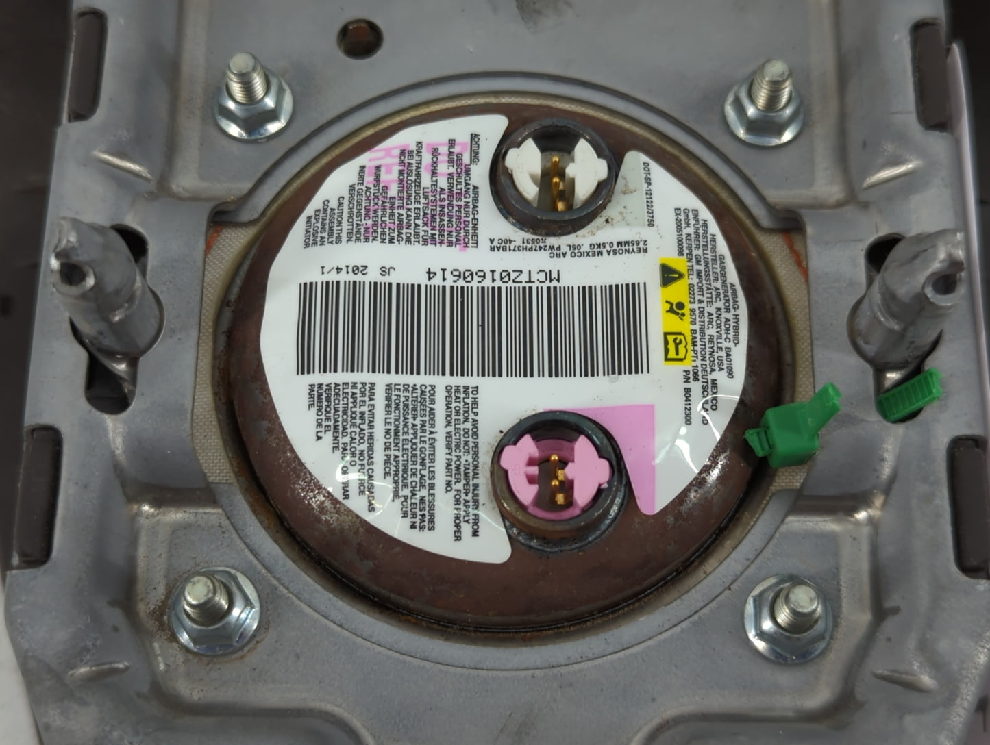 2013-2017 Gmc Acadia Air Bag Driver Left Steering Wheel Mounted P/N:MCTZ0160614 Fits Fits 2013 2014 2015 2016 2017 OEM Used 