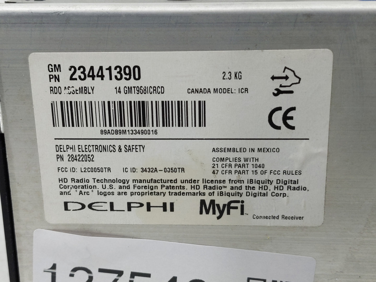 2013-2014 Gmc Acadia Radio AM FM Cd Player Receiver Replacement P/N:23441390 Fits Fits 2013 2014 OEM Used Auto Parts - Oemus