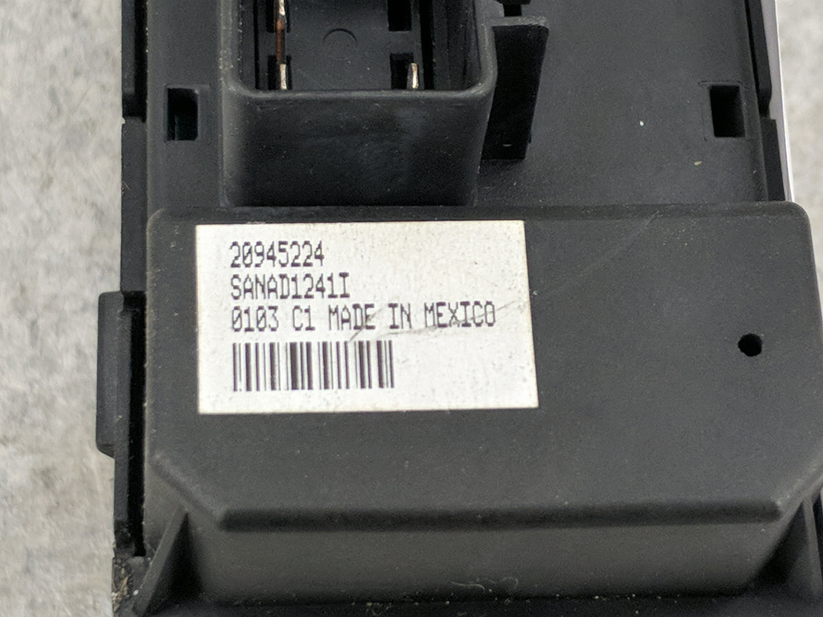 2010-2017 Gmc Acadia Master Power Window Switch Replacement Driver Side Left P/N:20945224 SANAD1241I Fits OEM Used Auto Part