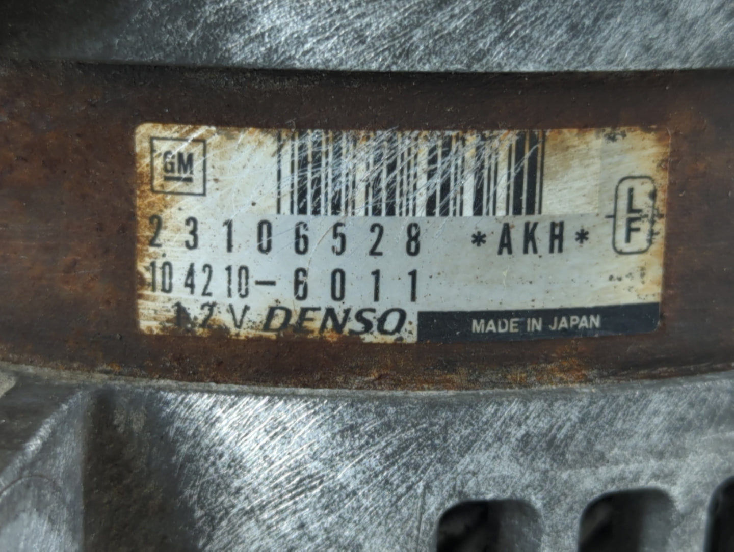 2014 Gmc S15 Jimmy Alternator Replacement Generator Charging Assembly Engine OEM P/N:104210-6011 23106528 Fits OEM Used Auto