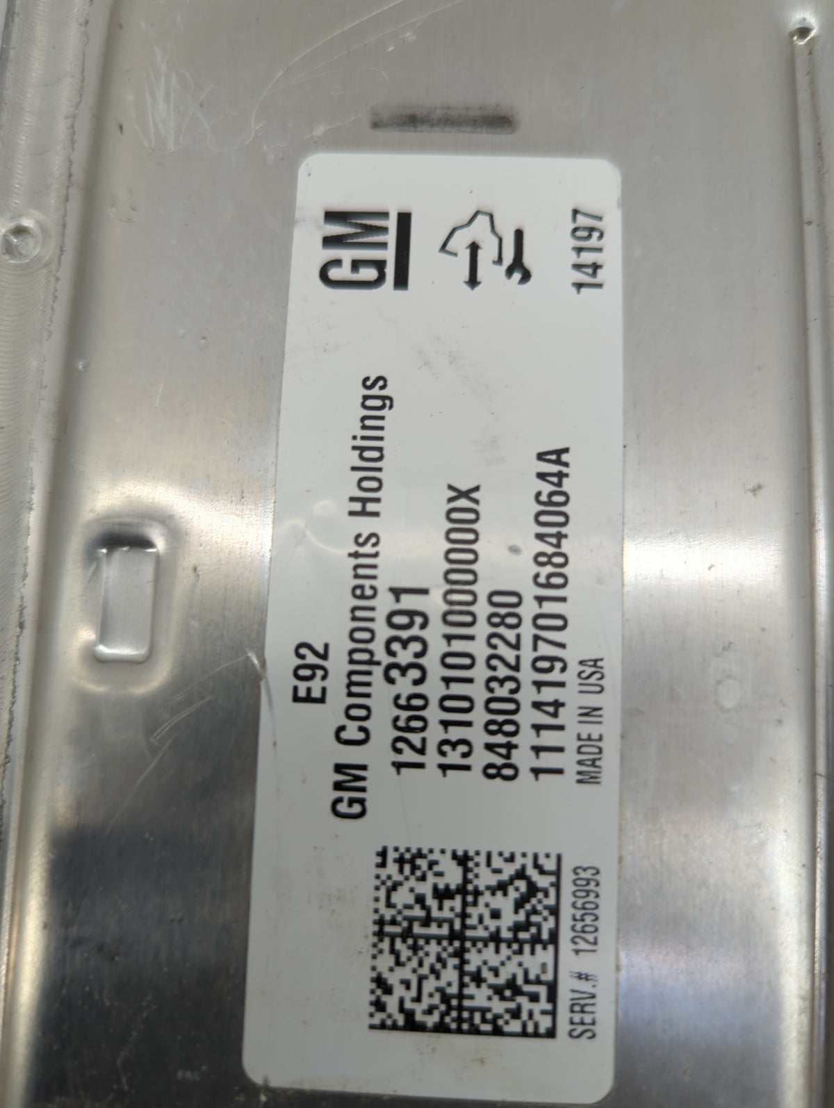 2014 Gmc Sier15 PCM Engine Control Computer ECU ECM PCU OEM P/N:12663391 12866993 Fits Fits 2015 2016 OEM Used Auto Parts - 