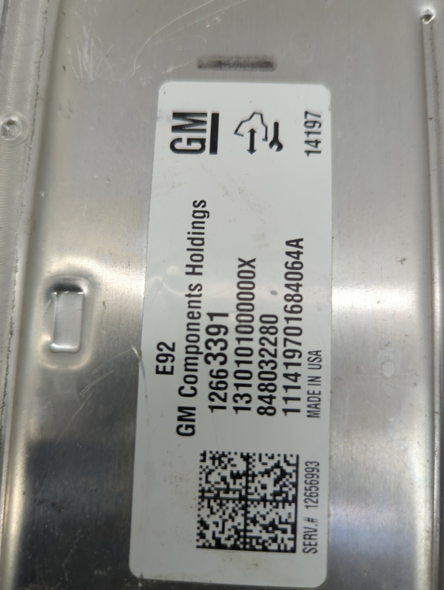 2014 Gmc Sier15 PCM Engine Control Computer ECU ECM PCU OEM P/N:12663391 12866993 Fits Fits 2015 2016 OEM Used Auto Parts - 