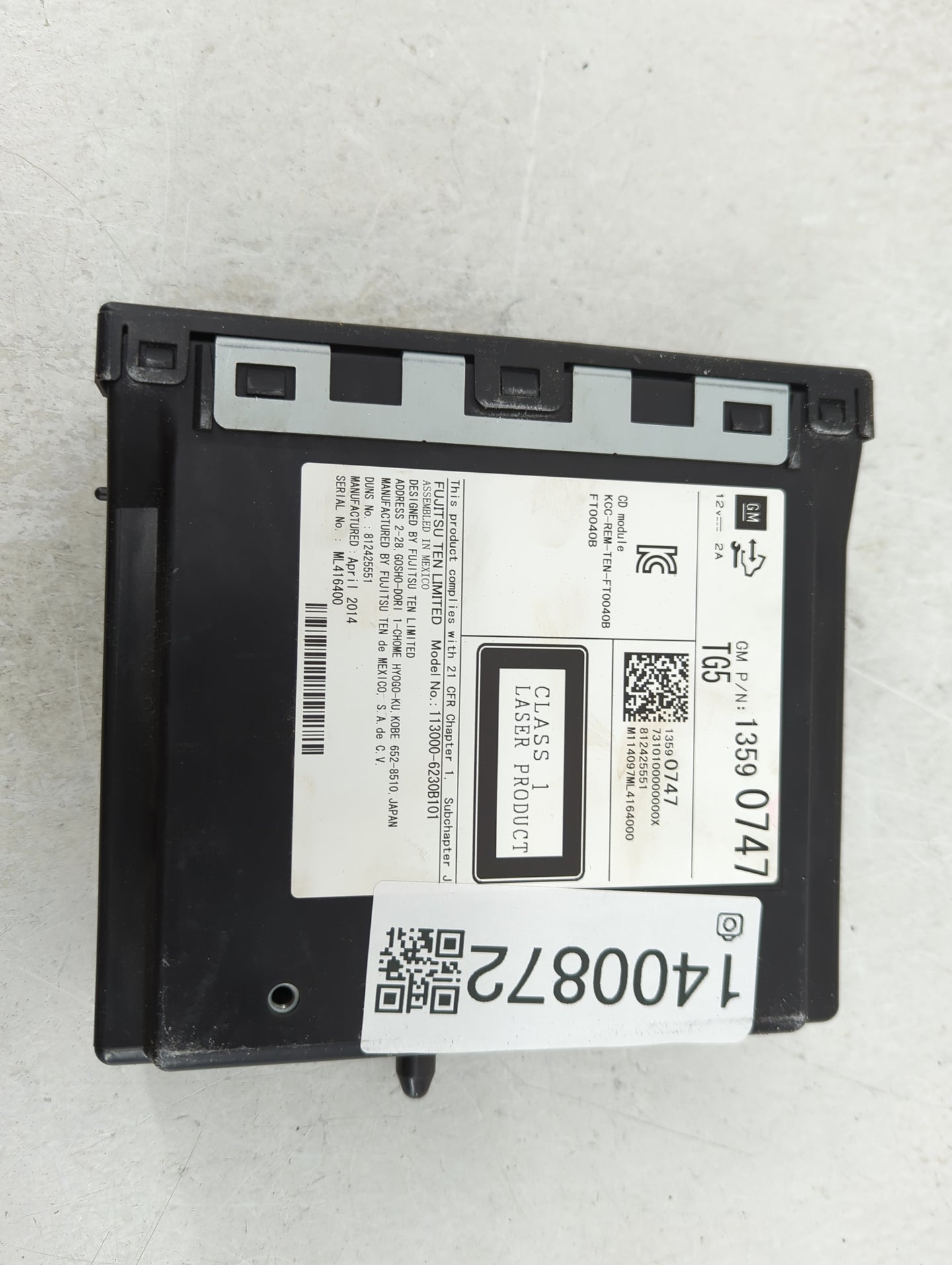 2014-2014 Gmc Sierra 1500 Radio Cd Changer - Oemusedautoparts1.com