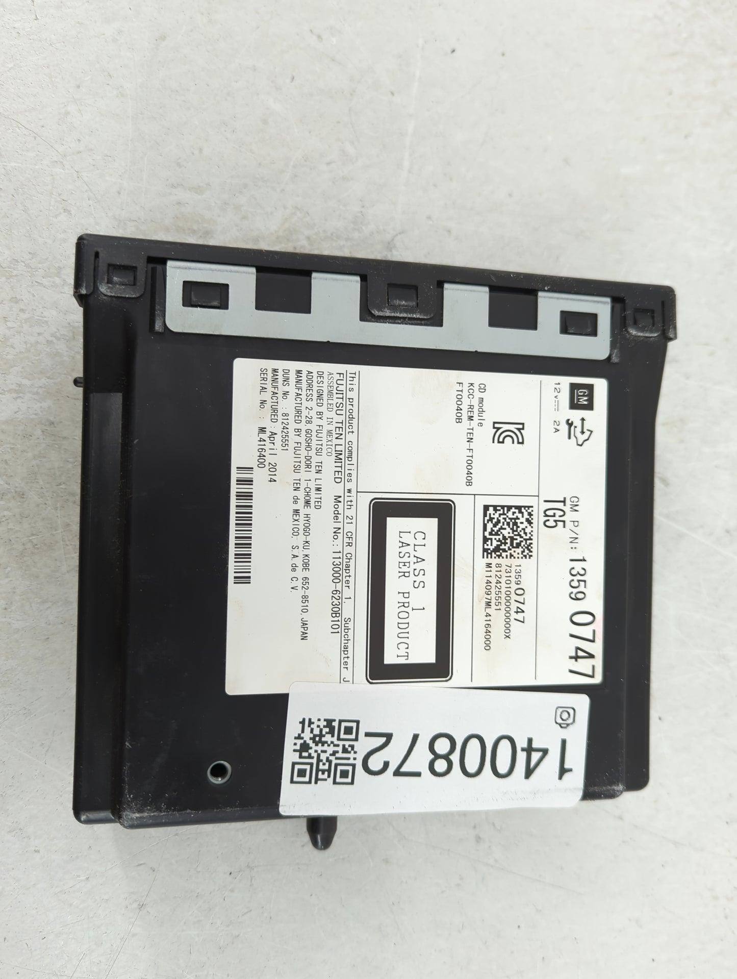 2014-2014 Gmc Sierra 1500 Radio Cd Changer - Oemusedautoparts1.com