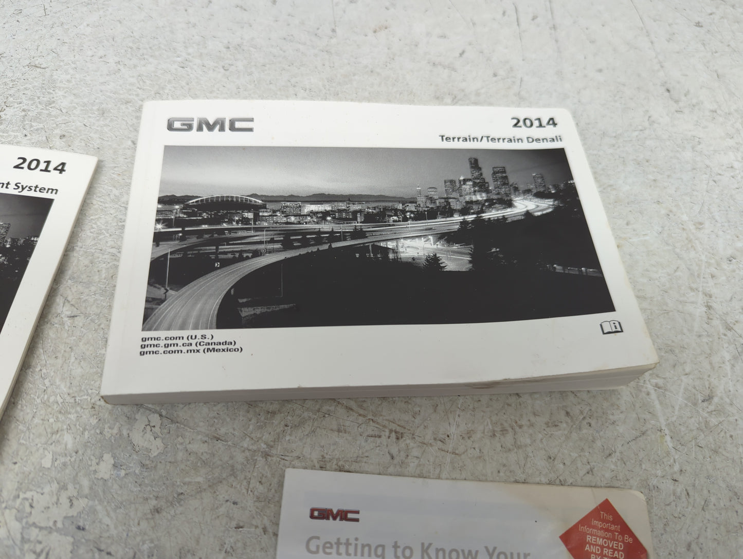2014 Gmc Terrain Owners Manual Book Guide OEM Used Auto Parts - Oemusedautoparts1.com