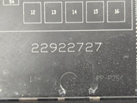 2013-2016 Gmc Terrain Fusebox Fuse Box Panel Relay Module P/N:22922727 Fits Fits 2013 2014 2015 2016 OEM Used Auto Parts - O