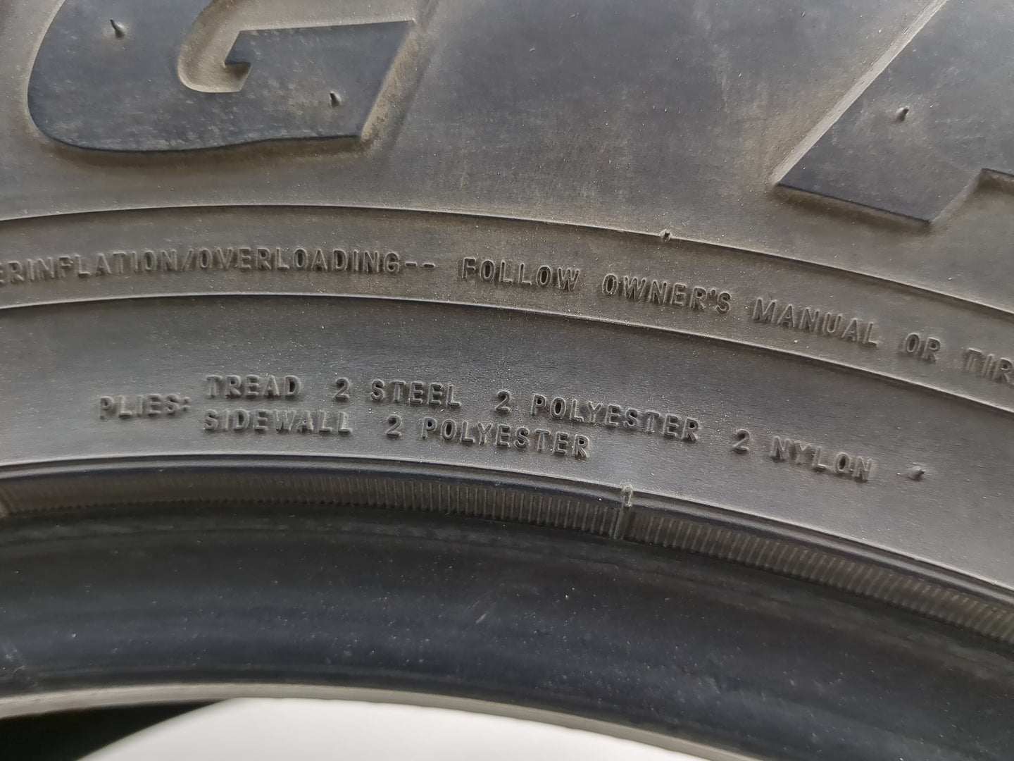 Used Tire 265/70R17 BIG O BIG FOOT A/T 121R - Tread Depth 8/32 - Oemusedautoparts1.com