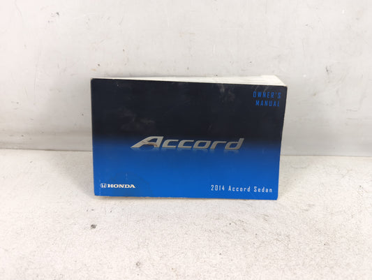 2014 Honda Accord Owners Manual Book Guide P/N:00X31-T2A-6100 OEM Used Auto Parts - Oemusedautoparts1.com
