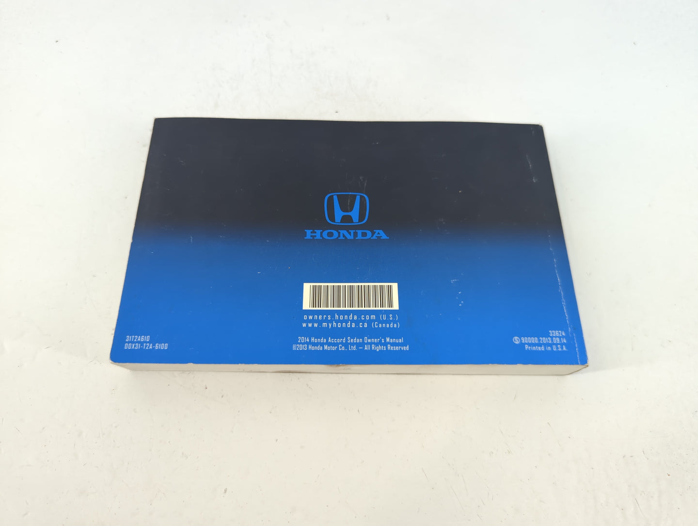 2014 Honda Accord Owners Manual Book Guide P/N:00X31-T2A-6100 OEM Used Auto Parts - Oemusedautoparts1.com