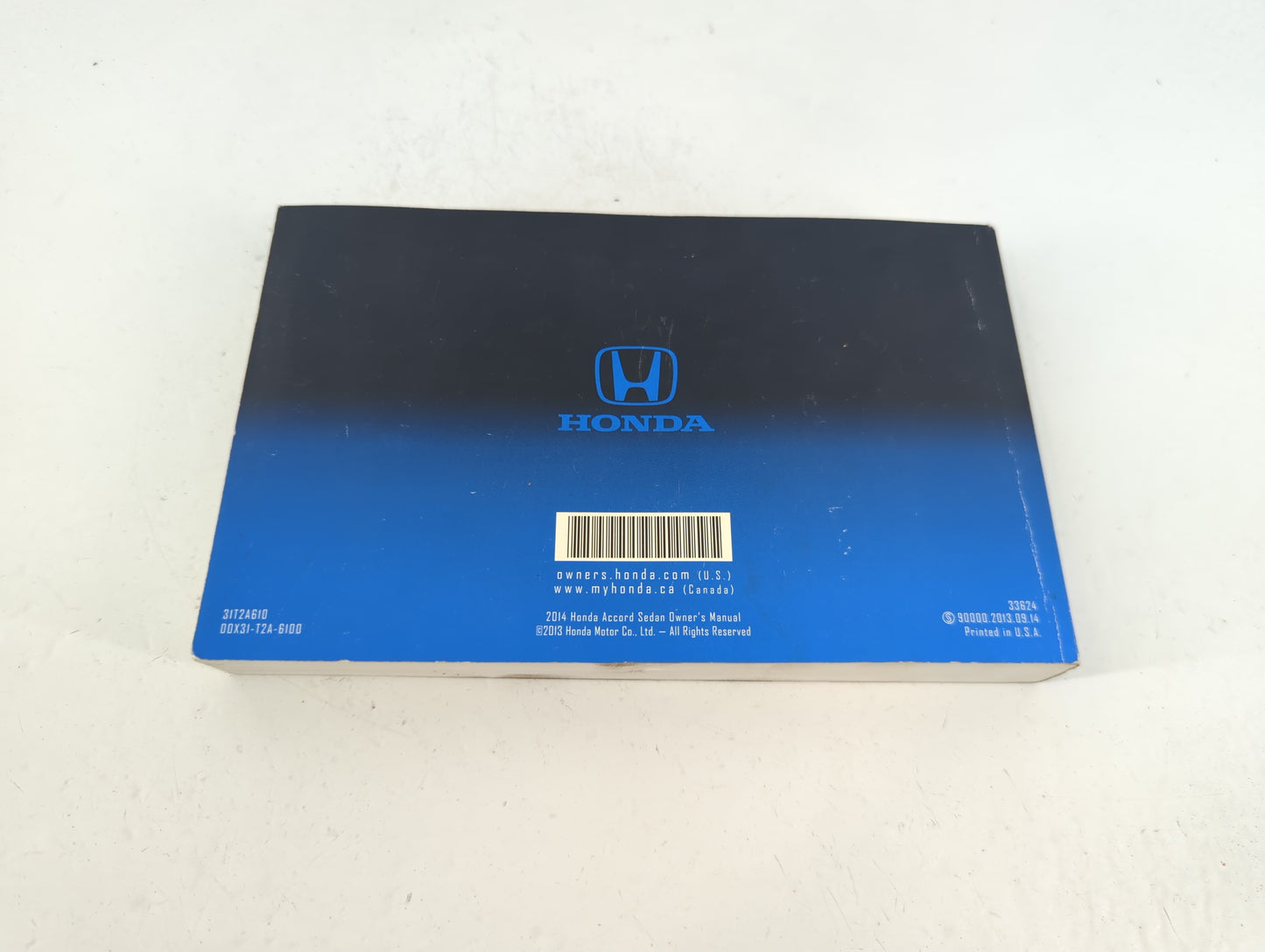 2014 Honda Accord Owners Manual Book Guide P/N:00X31-T2A-6100 OEM Used Auto Parts - Oemusedautoparts1.com