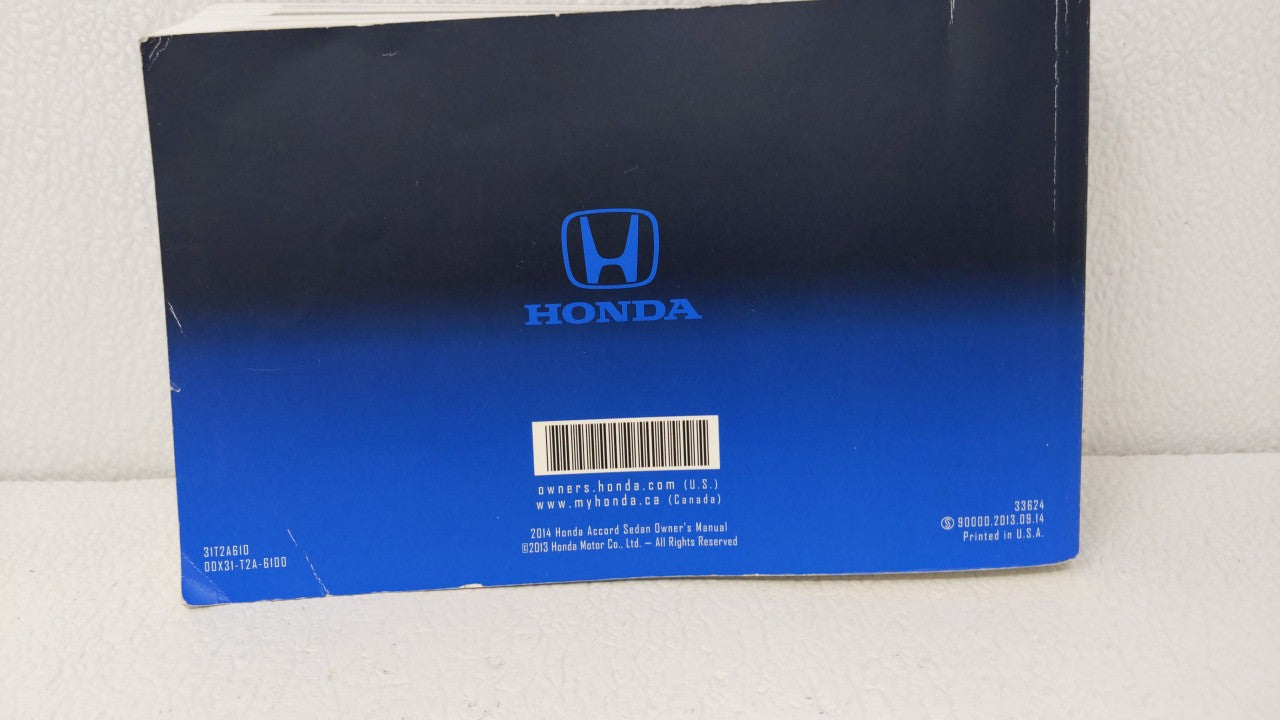 2014 Honda Accord Owners Manual Book Guide OEM Used Auto Parts - Oemusedautoparts1.com