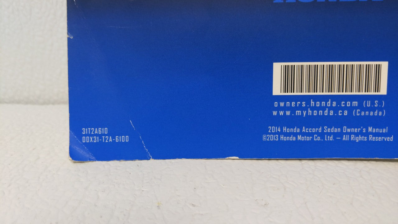 2014 Honda Accord Owners Manual Book Guide OEM Used Auto Parts - Oemusedautoparts1.com