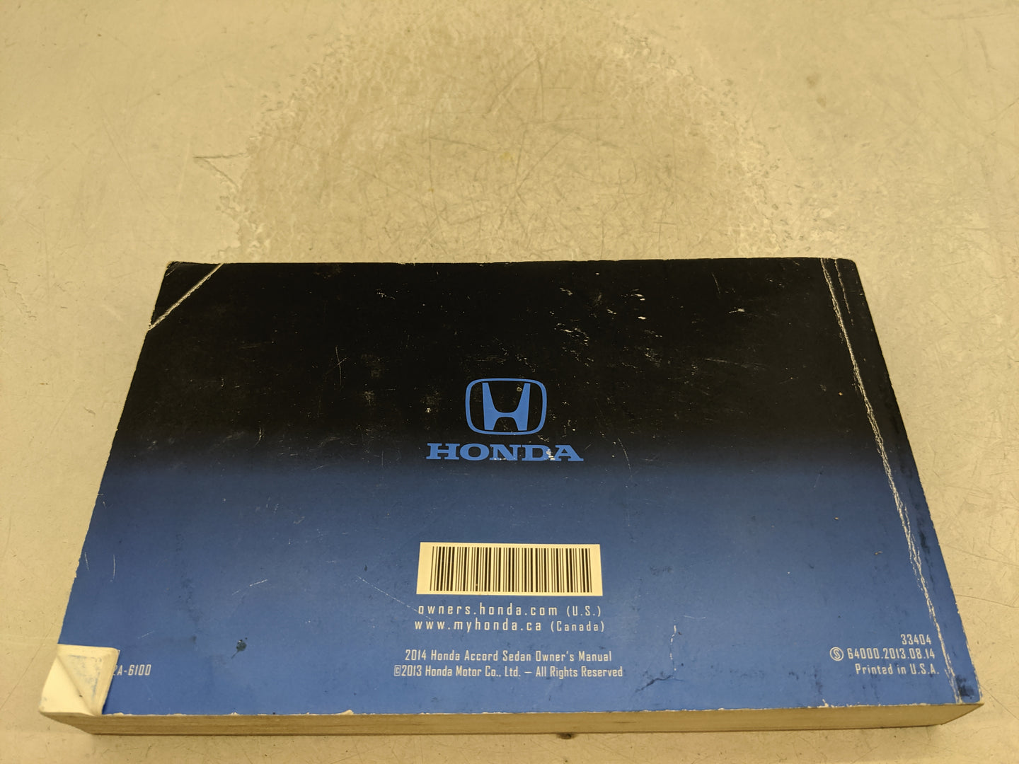 2014 Honda Accord Owners Manual Book Guide OEM Used Auto Parts - Oemusedautoparts1.com