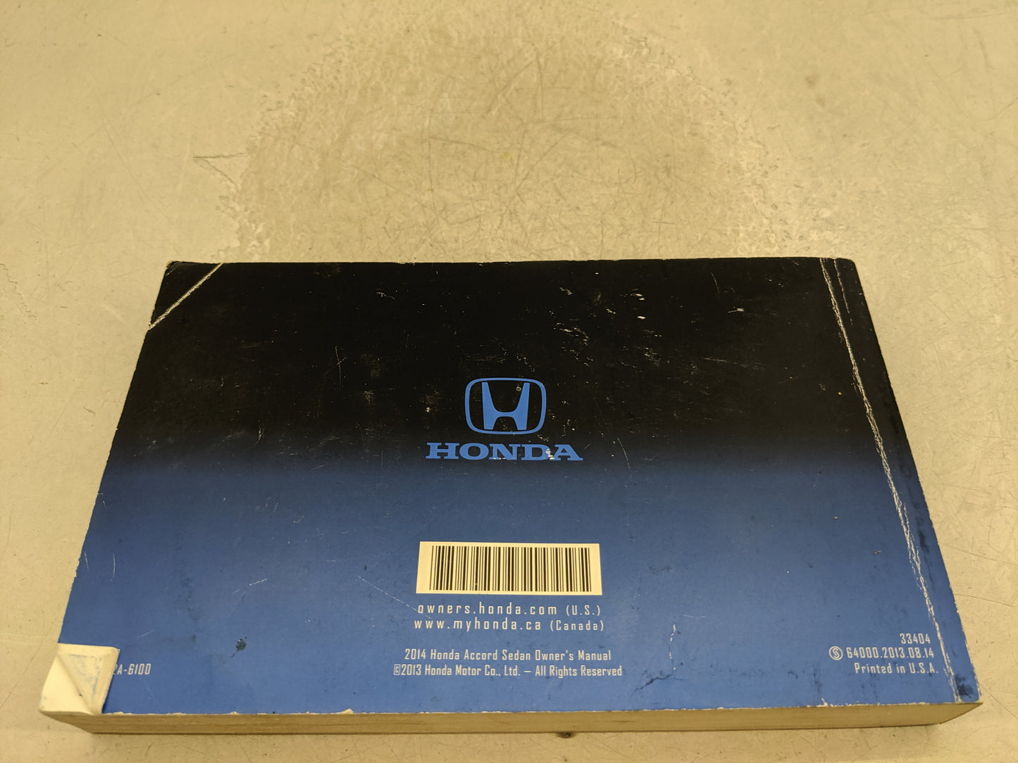 2014 Honda Accord Owners Manual Book Guide OEM Used Auto Parts - Oemusedautoparts1.com