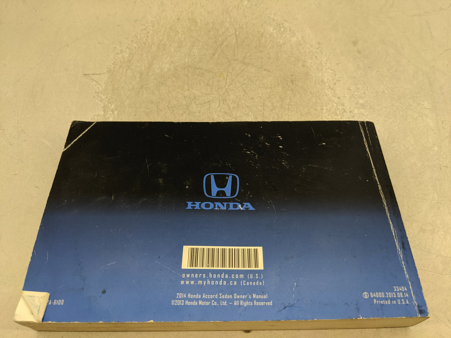 2014 Honda Accord Owners Manual Book Guide OEM Used Auto Parts - Oemusedautoparts1.com