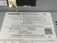 2013-2015 Honda Accord Radio AM FM Cd Player Receiver Replacement P/N:39100-T2A-A220 Fits Fits 2013 2014 2015 OEM Used Auto 