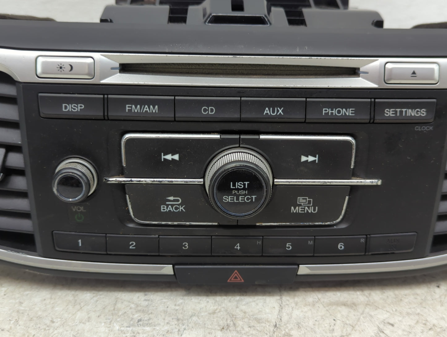 2013-2015 Honda Accord Radio AM FM Cd Player Receiver Replacement P/N:39100-T2A-A320 Fits Fits 2013 2014 2015 OEM Used Auto 